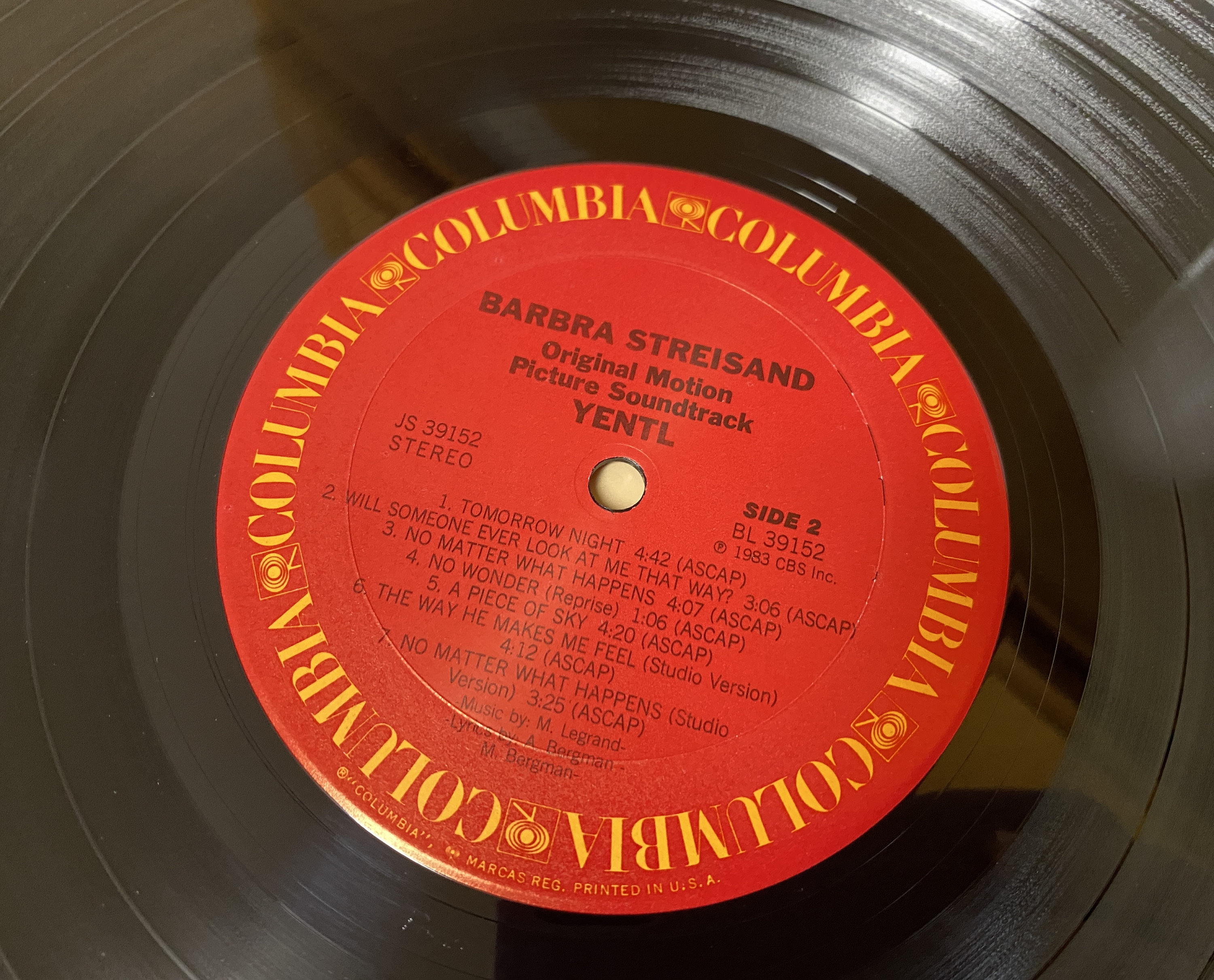 Barbra Streisand - Yentl Soundtrack - 1983 Vintage Vinyl Record - Etsy