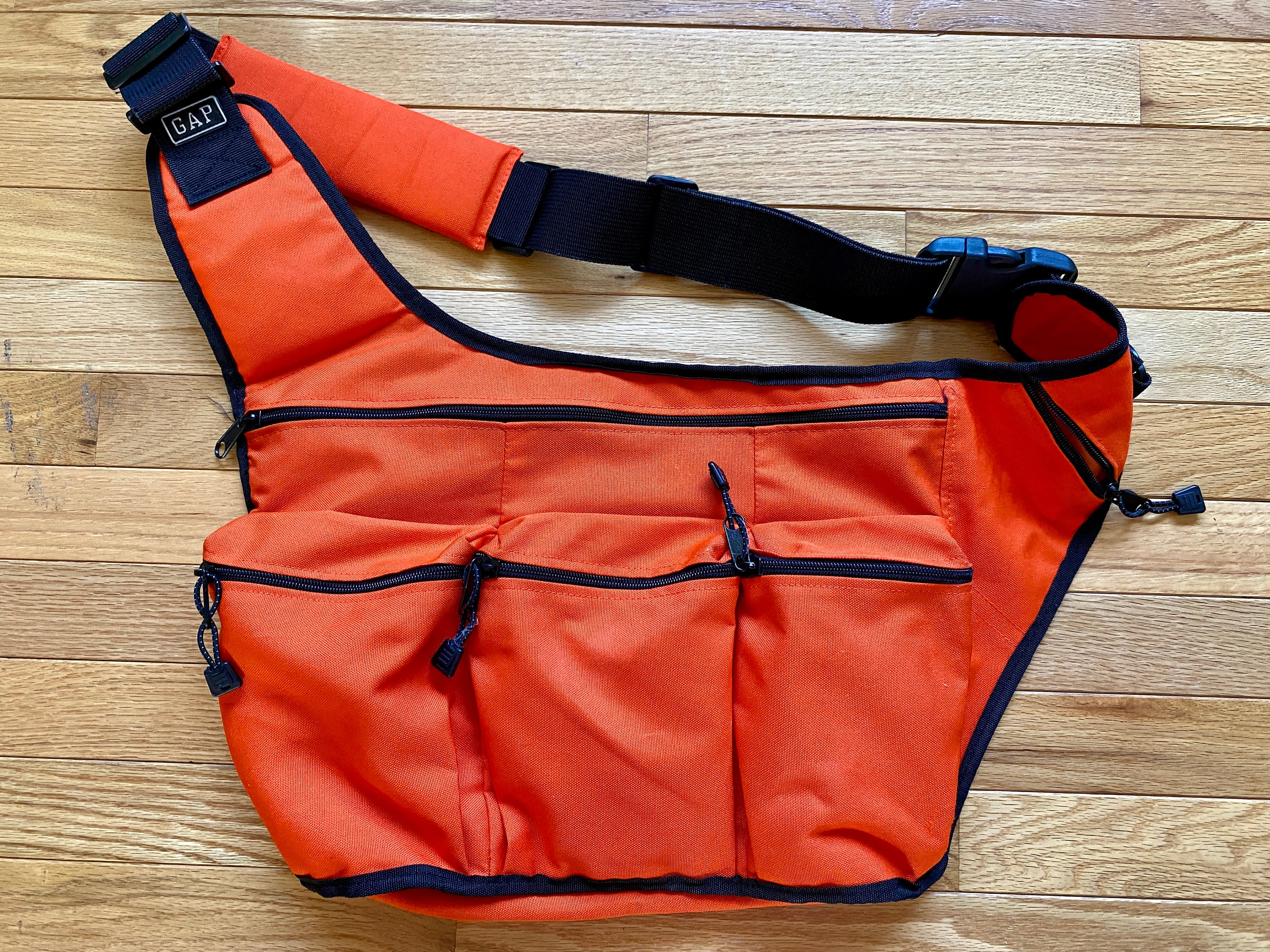 Vintage GAP Orange Crossbody Bag - Messenger Bag With Zippered