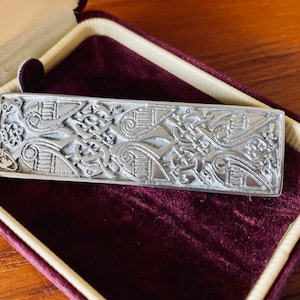Scottish Pewter Bar Pin - Harkison Jewellery 1990&#39;s - Vintage Women&#39;s Brooch