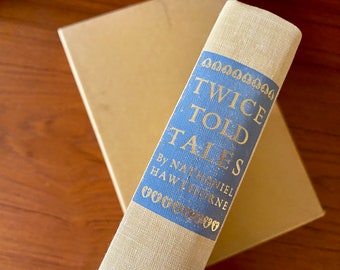 Nathaniel Hawthorne - Twice Told Tales - Short Stories - Heritage Press 1966 avec étui - livre illustré ancien à couverture rigide