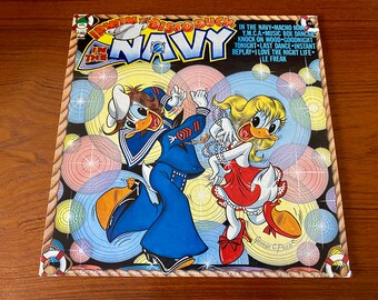 Irwin the Disco Duck in the Navy - "Macho Man" - "Last Dance" - Peter Pan 1970's - Vintage Children's Vinyl LP Record Album
