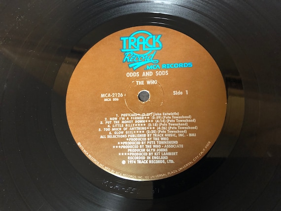 The Who - Odds & Sods W/ Lyric Sheet and Poster - 