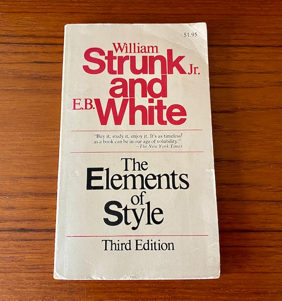 The Elements of Style – Vintage Writing Guide, 3rd Edition - Etsy