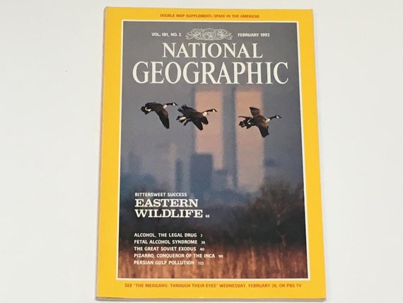 National Geographic Magazine February 1992 Eastern Wildlife | Etsy