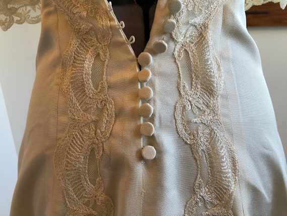 Vintage Handmade Ivory Wedding Dress 1980's - Vic… - image 4