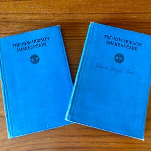 The New Hudson Shakespeare - Ginn and Co.  1908/1911 - Julius Caesar - Twelfth Night - 2 Antique Books