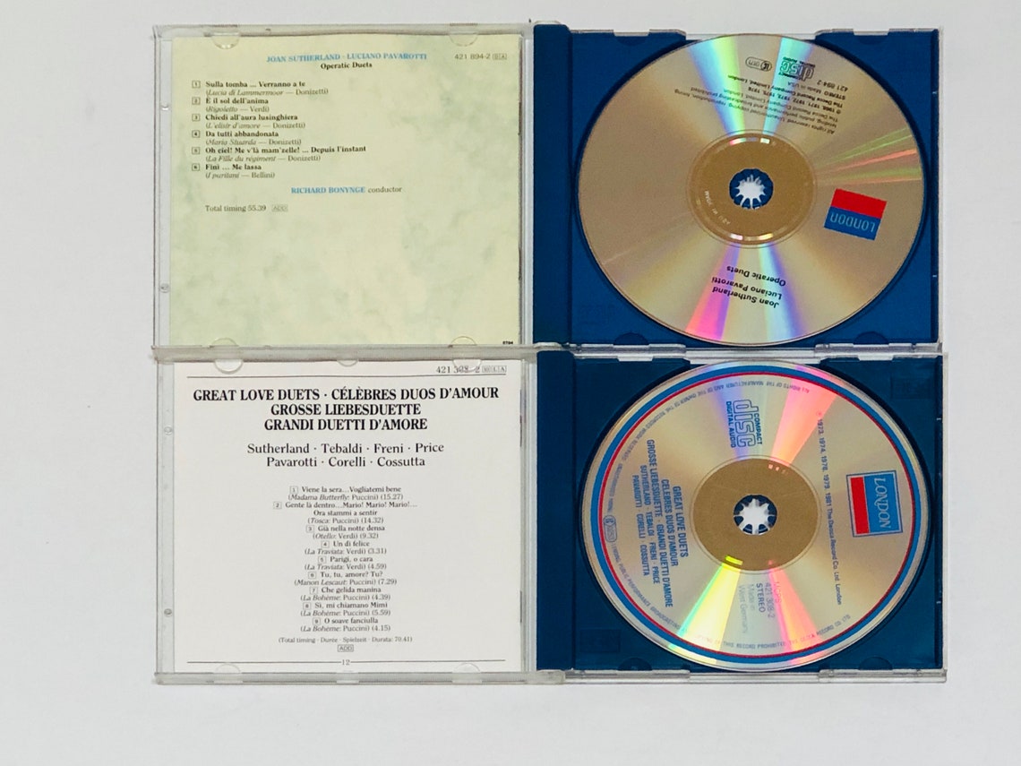 4 Opera CDs Great Love Duets Sutherland/Pavorotti Etsy