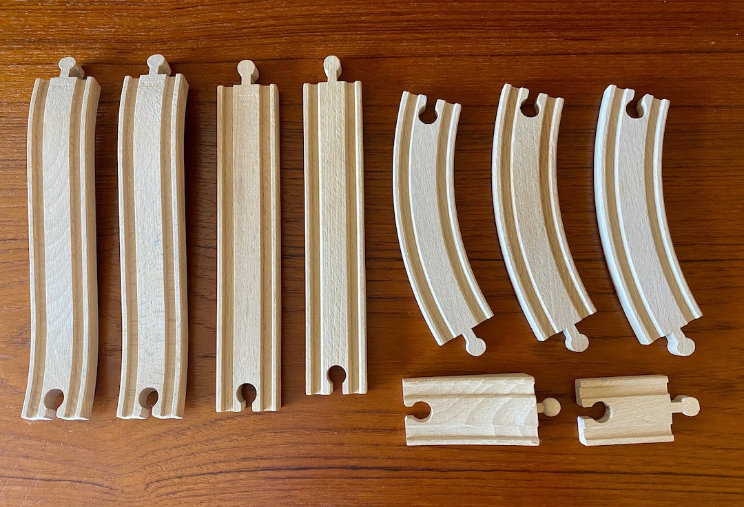 Wooden Brio Track 9 Pieces Total Curved Track and Straight - Etsy