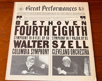 Beethoven Fourth Symphony & Eighth Symphony - CBS Great Performances - Vintage Classical Vinyl LP Record
