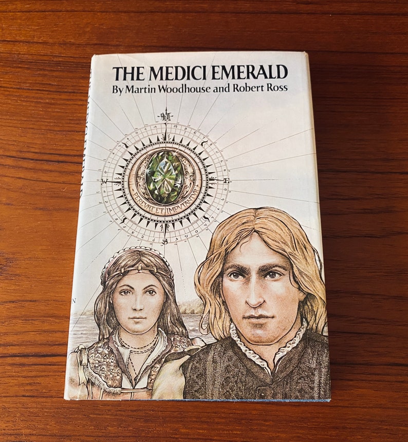 The Medici Emerald Martin Woodhouse & Robert Ross Première édition américaine E.P. Dutton 1976 Histoire alternative livre à couverture rigide vintage image 1