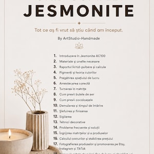 Jesmonite Guide PDF in ROMANA | Komplettes Jesmonite-Tutorial für Anfänger| Digitaler Download