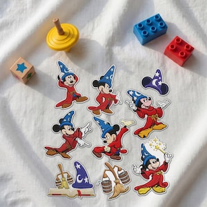 Vintage Disney Tovenaar Mickey, geborduurd embleem op maat, retro Magic Park strijkpatch, fantasy fan klittenbandpatch, jasdecoratie cadeau