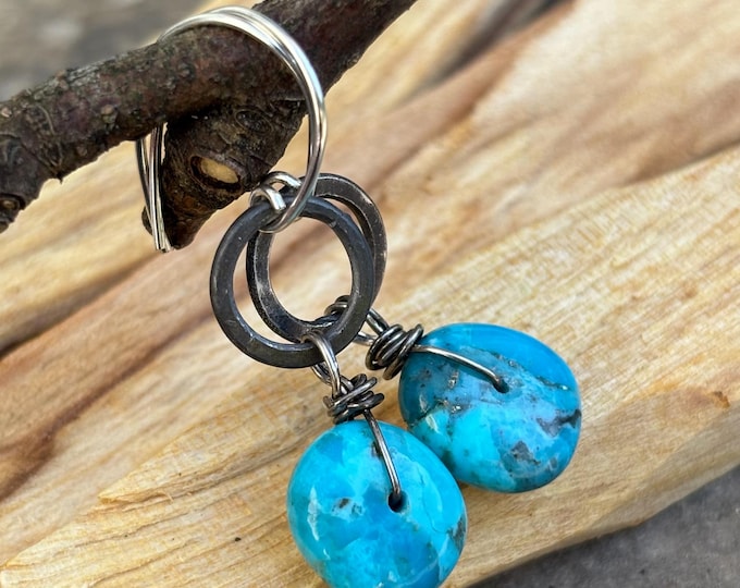 Kingman turquoise and sterling  earrings