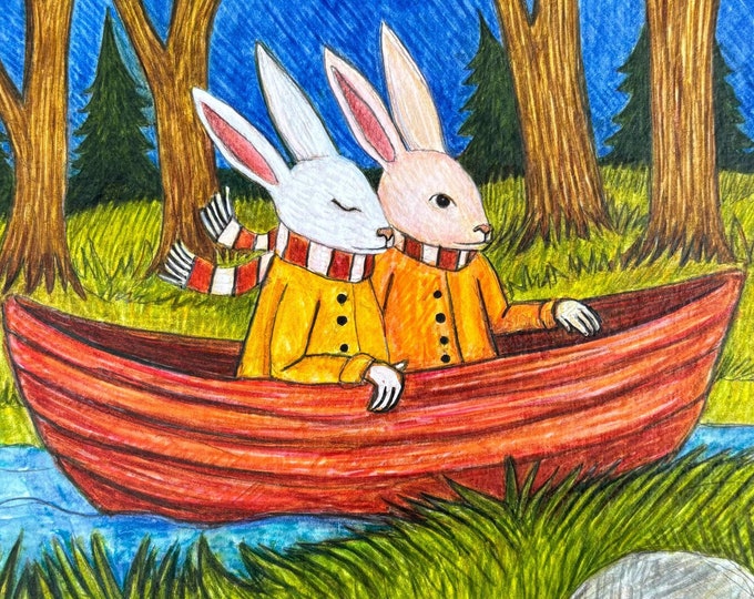 Rabbit on a summer journey.