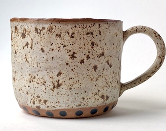 Handmade clay mug