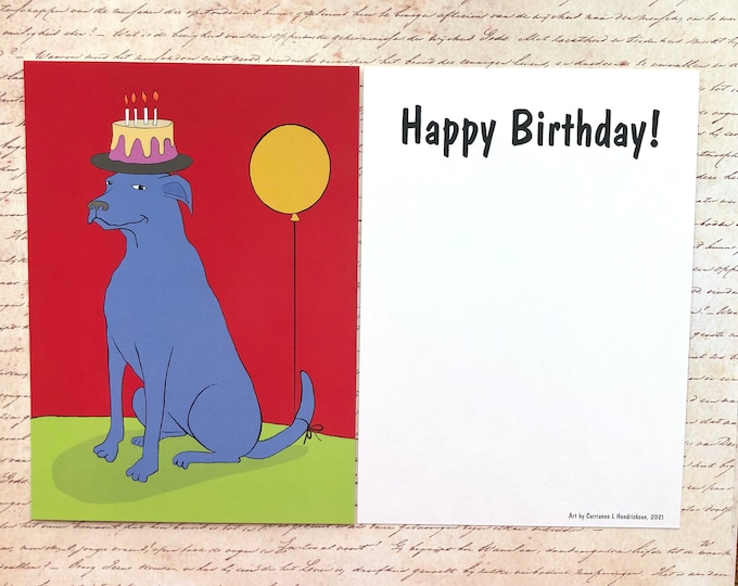 Dog birthday cards.