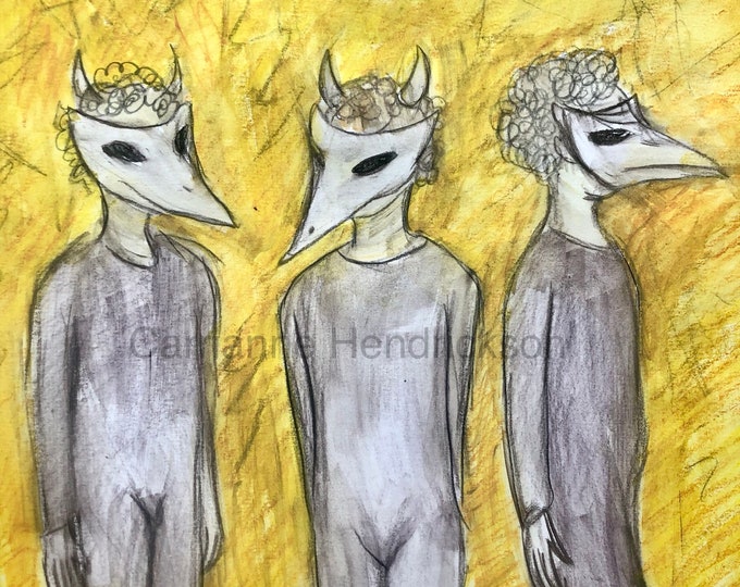 Masked figures