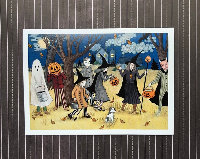 Halloween greeting cards, note cards, folded card by Carrianne Hendrickson