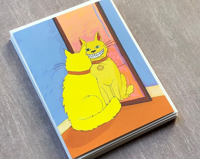 Cat note cards set of 5