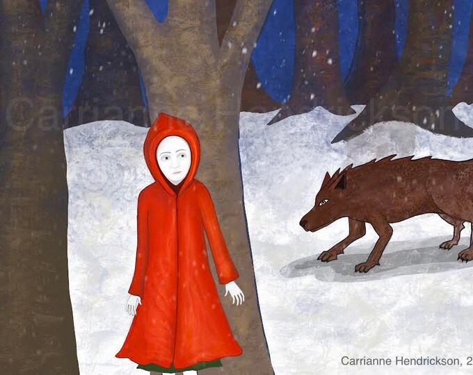 Red Riding Hood 8 postcards with envelopes.