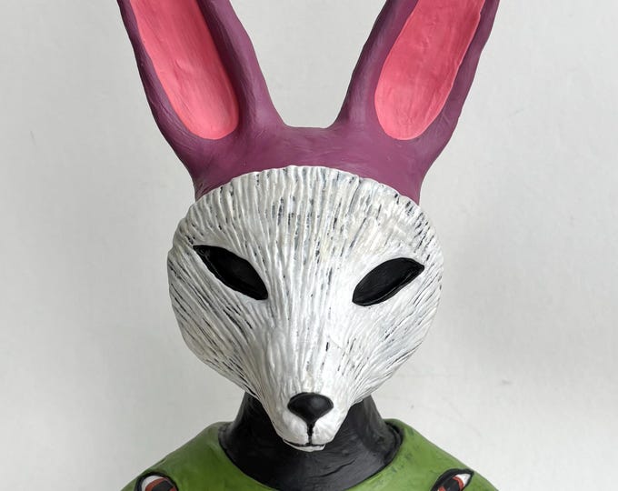 Rabbit person with mask.