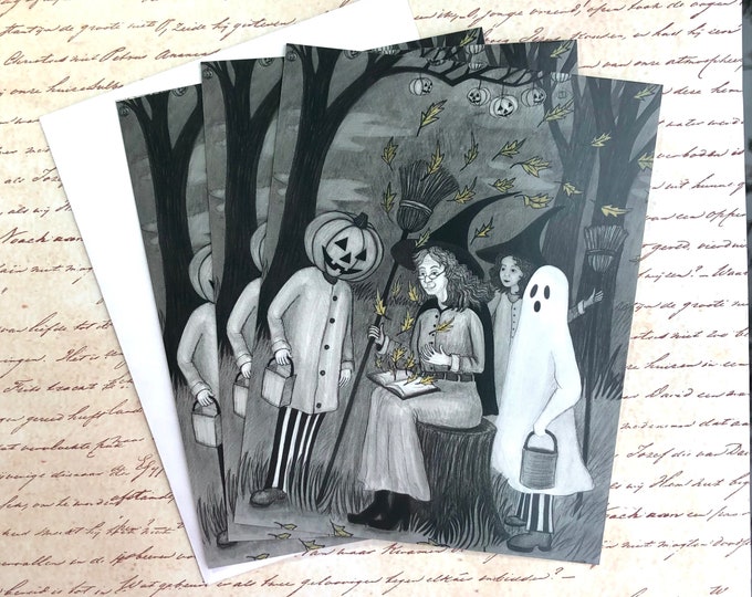 Halloween note card with envelope.