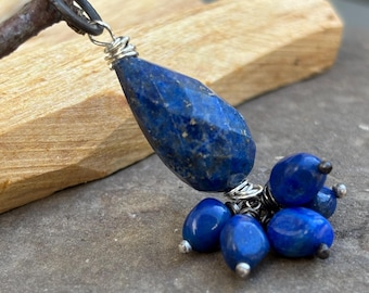 Lapis and sterling silver pendant.