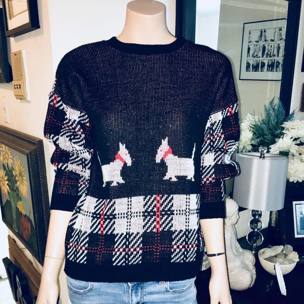 Scottie Dog Sweater Etsy