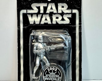 STAR WARS Saga Series Silver Edition Clone Trooper Figure Hasbro