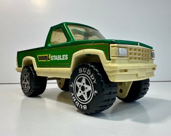 Buddy L Stables Pickup Truck 1982 Green Metal Body Toy