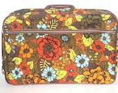 Vintage Japanese Floral Hippy Suitcase, 1960s, 1970s,  Antique Alchemy