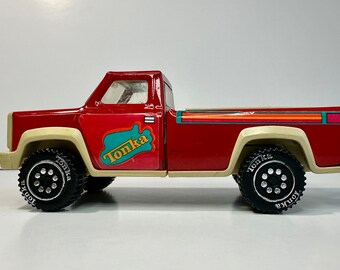 Vintage Tonka Sun N Fun Red Pick Up Truck 1980s Metal body