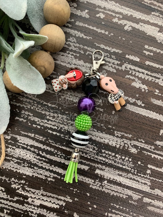 Beetle Juice Barbara and Adam Maitland inspired clay bubblegum keychain Il_570xn