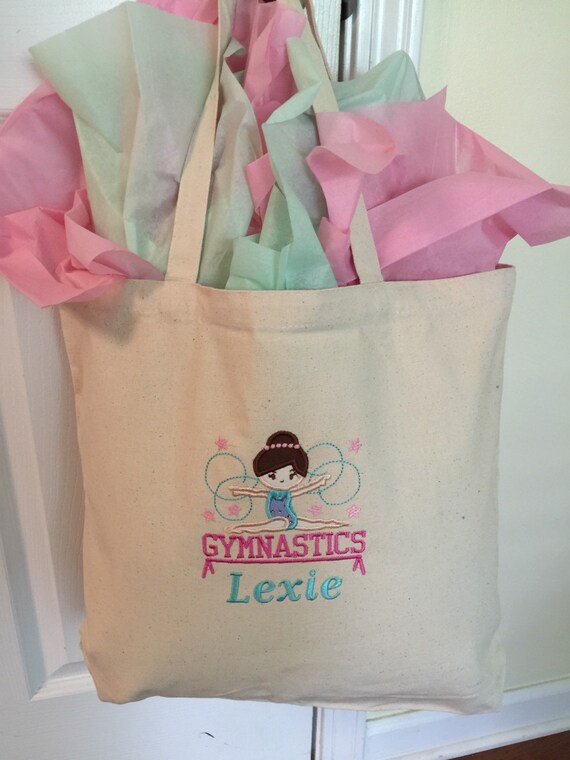 Gymnastics monogrammed tote bag Il_570xn