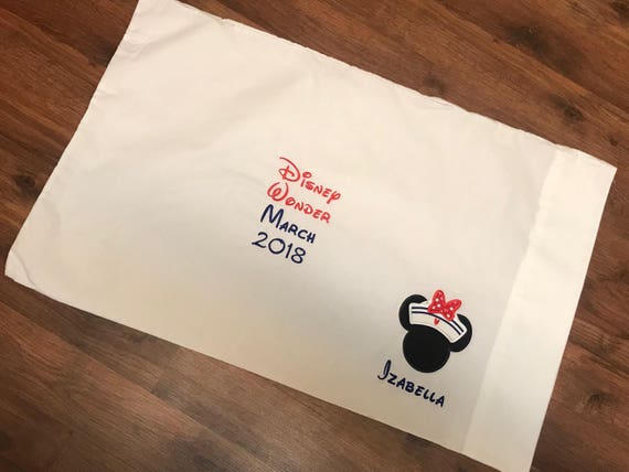 Sailor Minnie or Mickey Cruise Pillow case Il_570xn