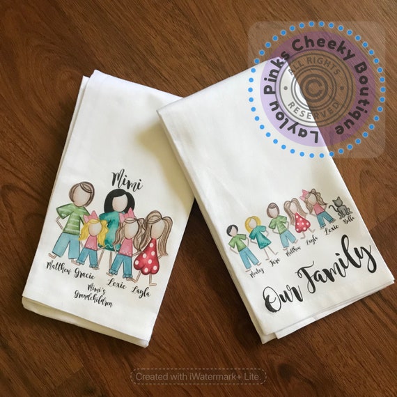 Custom Stick People Tea Towels Il_570xn