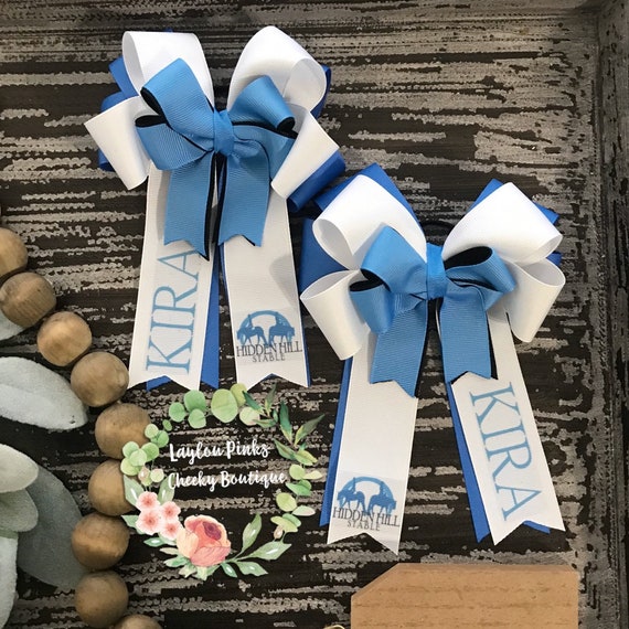 Custom logo equestrian horse show bows Il_570xn