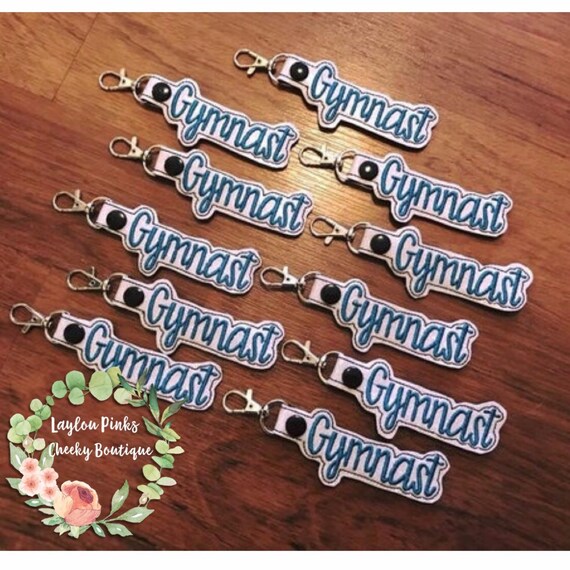 Gymnast gymnastics key fob keychain Il_570xn