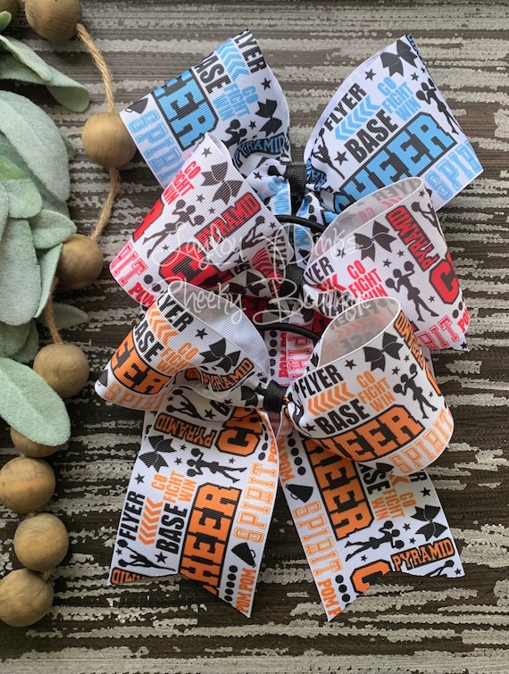 Cheer Bows With Cheer Word Collage - Etsy