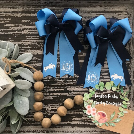 Vine monogram equestrian horse show bows Il_570xn