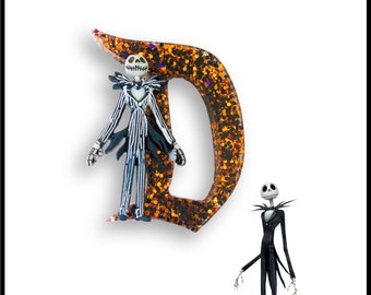 Disney D Brooch Jack Skellington