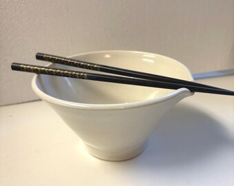 Noodle bowl, ceramic,handmade on my potters wheel