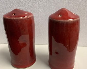 Ceramic salt and pepper shakers made on the potters wheel