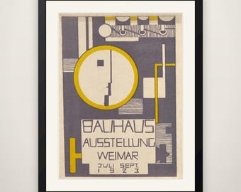 Bauhaus — No. 3 - Vintage Modernist / Bauhaus Poster, Modernist Wall Art, Mid-Century Print, Bauhaus Decor, Dark Academia Art