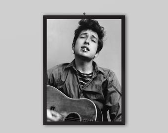 Bob Dylan Vintage Poster. Legend Poster. Music Poster. Concert Poster. Black and White Wall Art. Photography Prints.