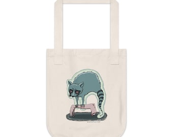 Ghost Raccoon Organic Canvas Tote Bag