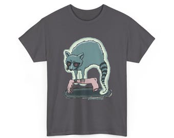 Ghost Raccoon Heavy Cotton Tee Mens Womens