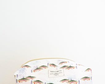 Forellen-Kosmetiktasche