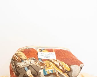 Kosmetiktasche mit Western-Print