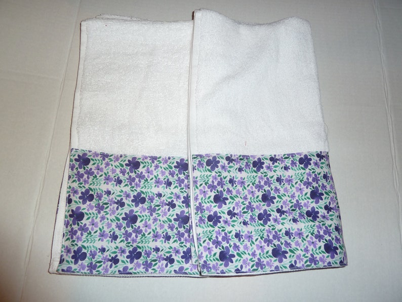 Spring Violets Hand Towels Lavender And Purple Flowers On Etsy